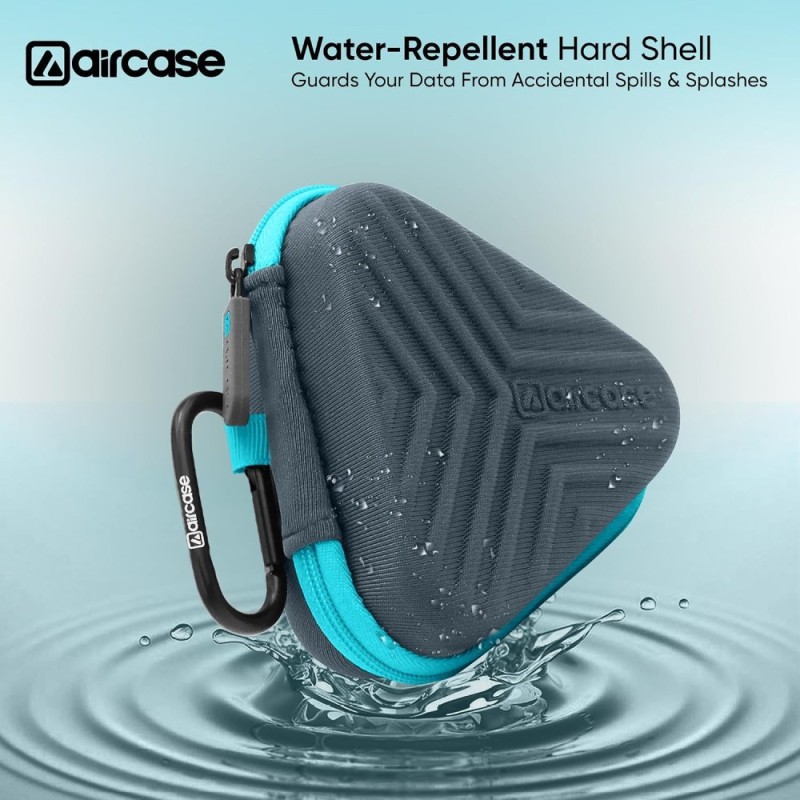 AirCase Earphone Carrying Case Z13 Shockproof EVA Hard Shell Green