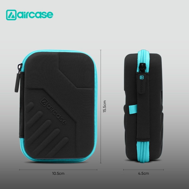 AirCase Hard Disk Cover Case 2.5 Inch HDD SSD Water Resistant Black