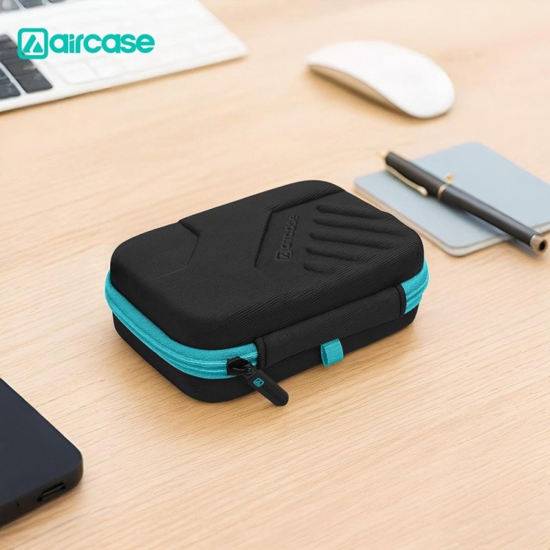 AirCase Hard Disk Cover Case 2.5 Inch HDD SSD Water Resistant Black