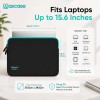 AirCase Laptop Sleeve C46-BLKGRN Water-Resistant Neoprene 15.6 Inch Black-Green