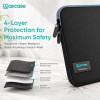 AirCase Laptop Sleeve C46-BLKGRY 4-Layer Protection 15.6 Inch Black-Grey