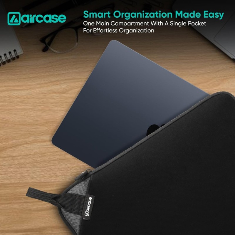 AirCase Laptop Sleeve C99-BLK 15.6 Inch Neoprene Black