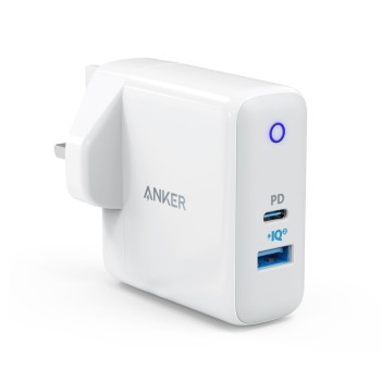 Anker Wall Charger A2636 35W 2-Port USB-C Compact Fast Charger White