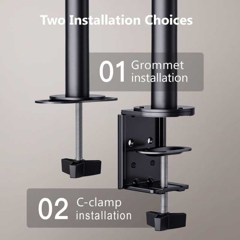 Ant Esports Dual Arm Monitor Desk Mount MA112, 30 Inch, Black