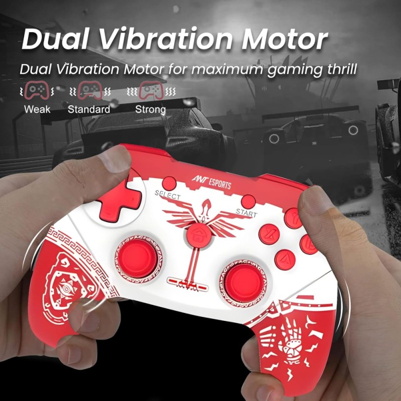 Ant Esports Gamepad GP300 FF Wireless Dual Vibration Red White