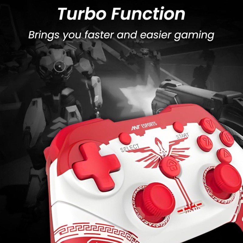 Ant Esports Gamepad GP300 FF Wireless Dual Vibration Red White