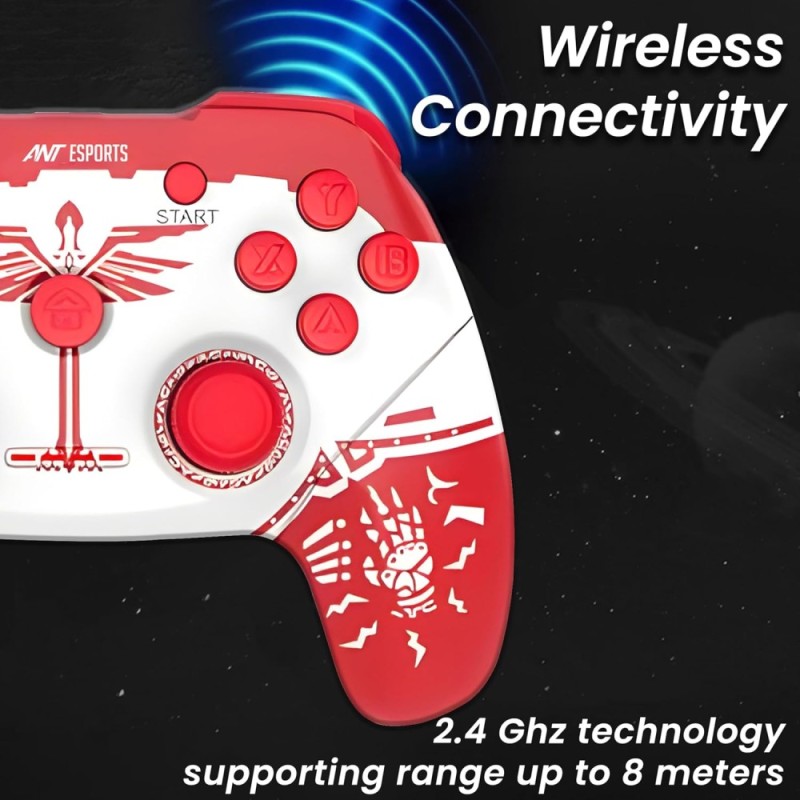 Ant Esports Gamepad GP300 FF Wireless Dual Vibration Red White