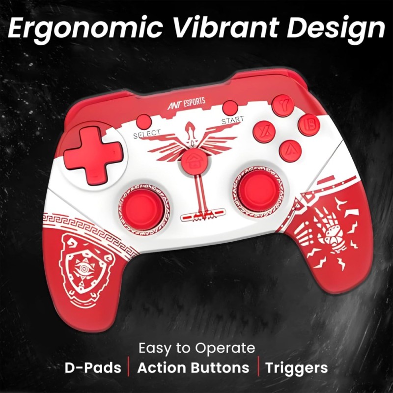 Ant Esports Gamepad GP300 FF Wireless Dual Vibration Red White