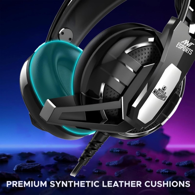 Ant Esports Gaming Headset H520W 50mm Drivers Over-Ear Black