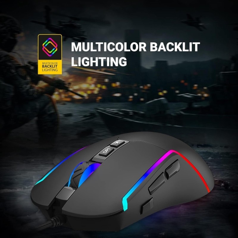 Ant Esports Gaming Mouse GM330 12800 DPI RGB Black
