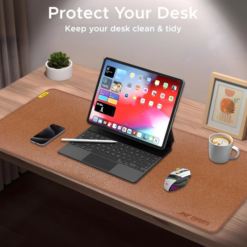 Ant Esports Glorious Mouse Pad 900×400×3MM PU Leather Brown