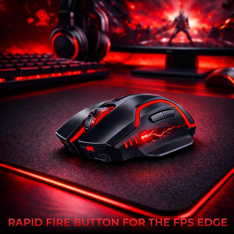 Ant Esports GM320 Pro Wireless Gaming Mouse 3200 DPI RGB Black