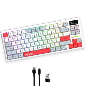 Ant Esports Mechanical Gaming Keyboard Apex 200 White 84-Key RGB