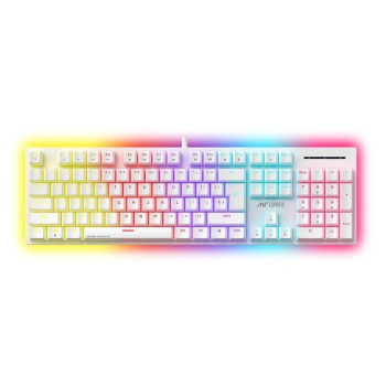 Ant Esports Mechanical Gaming Keyboard MK3400 Pro V3 Red Switch 104 Keys RGB Backlit White