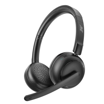 Ant Esports Office Headset GLORY20 Bluetooth 5.4, 30H Playtime, Powerful Bass, Black