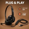 Ant Esports Wired USB Headset GLORY10 40mm Drivers Black