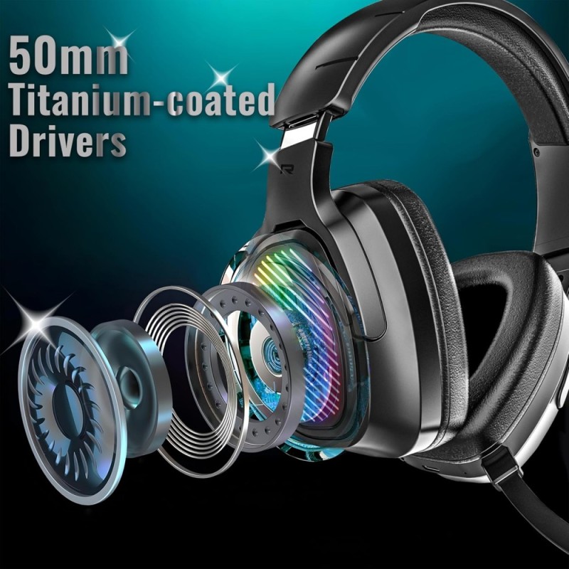 Ant Esports Wireless Gaming Headset Stealth 10 50mm Drivers, 35Hr Battery, Black