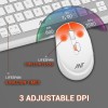 Ant Esports Wireless Keyboard and Mouse Combo WK250 105 Keys, 12 Multimedia Keys, Up to 1600 DPI White