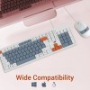 Ant Wired Combo Keyboard & Mouse Set MASTER 20 104 Key Membrane 2400 DPI Adjustable White Grey Orange