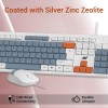 Ant Wired Combo Keyboard & Mouse Set MASTER 20 104 Key Membrane 2400 DPI Adjustable White Grey Orange