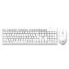 Ant Wired Keyboard and Mouse Combo MASTER10 104 Keys 1200 DPI White