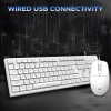 Ant Wired Keyboard and Mouse Combo MASTER10 104 Keys 1200 DPI White