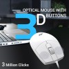 Ant Wired Keyboard and Mouse Combo MASTER10 104 Keys 1200 DPI White