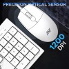 Ant Wired Keyboard and Mouse Combo MASTER10 104 Keys 1200 DPI White