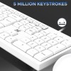 Ant Wired Keyboard and Mouse Combo MASTER10 104 Keys 1200 DPI White