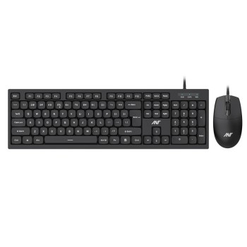 Ant Wired Keyboard and Mouse Combo MASTER10 104 Keys Black
