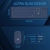 Ant Wireless Keyboard and Mouse Combo Full-Sized QWERTY Blue