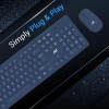 Ant Wireless Keyboard and Mouse Combo Full-Sized QWERTY Blue