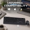 Ant Wireless Keyboard and Mouse Combo Master 35 2.4GHz Full Size 104 Keys AI Shortcut Key Black