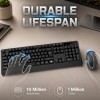 Ant Wireless Keyboard and Mouse Combo Master 35 2.4GHz Full Size 104 Keys AI Shortcut Key Black