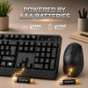 Ant Wireless Keyboard and Mouse Combo Master 35 2.4GHz Full Size 104 Keys AI Shortcut Key Black