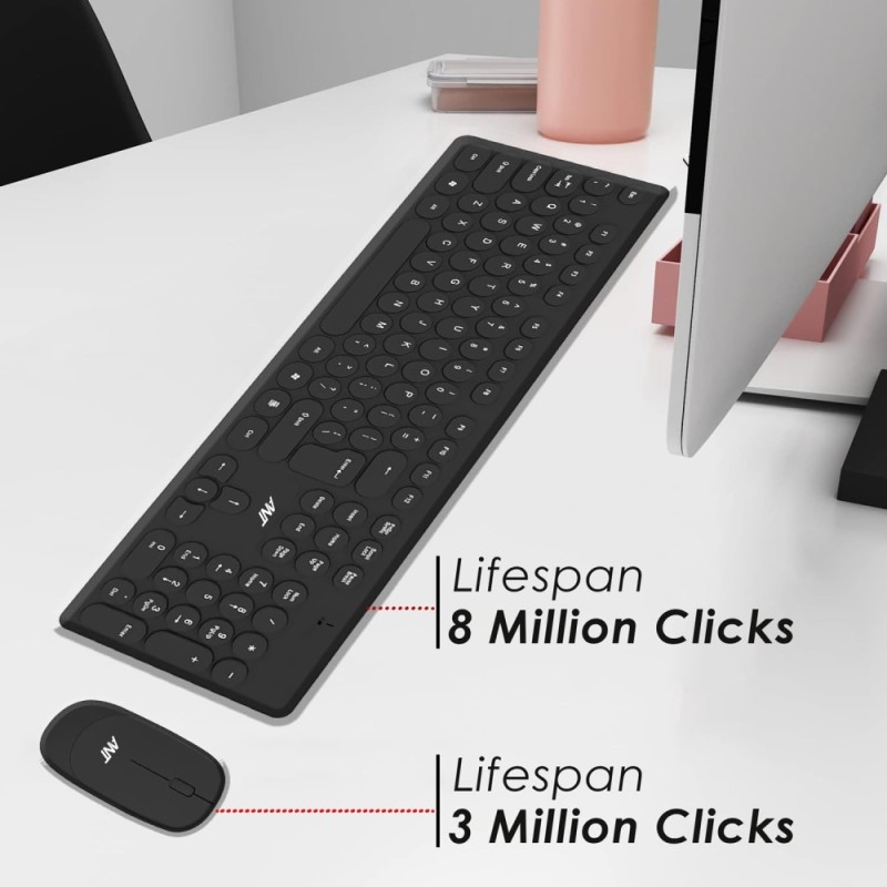 Ant Wireless Keyboard and Mouse FKBRI05 104 Keys Black