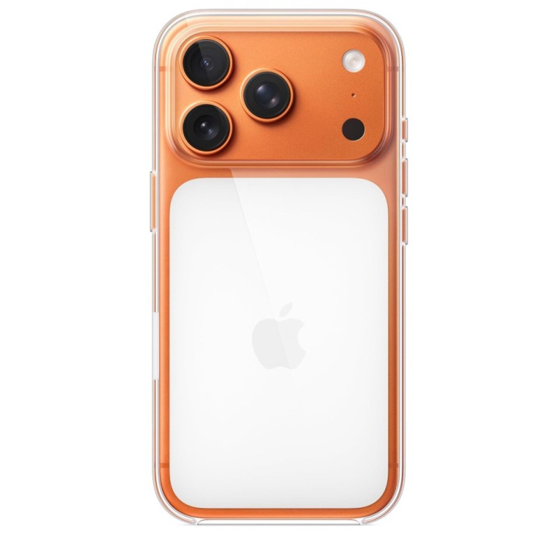 Apple iPhone 17 Pro Clear Case MGFT4ZM/A Lightweight Polycarbonate, Wireless Charging Compatible, Clear