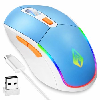 Archer Tech Lab Wireless Gaming Mouse RECURVE 700 Tri-Mode Bluetooth RGB Sky Blue