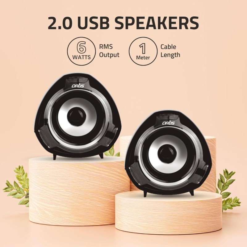 Artis Multimedia Speakers S9 6W RMS Output Black