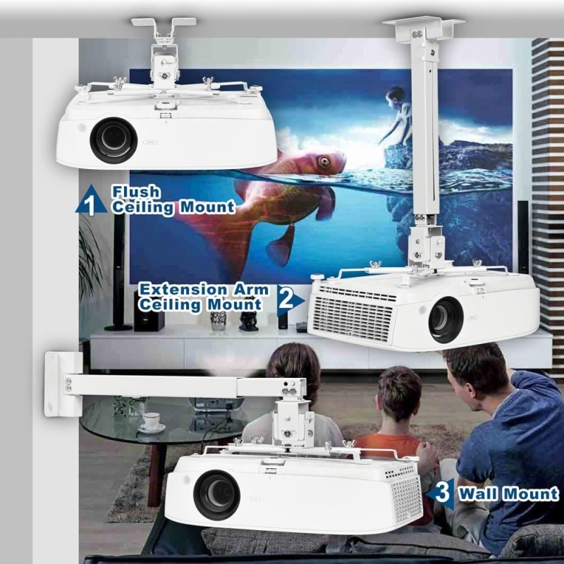 ATEVON Projector Ceiling Mount MST-1290 - Adjustable, Heavy-Duty, 2FT, Multicolor