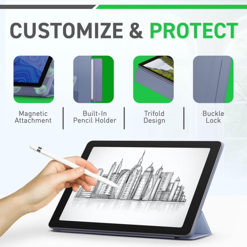 Auklet Magnetic Attach Smart Case MPro11 for iPad Pro 5 11inch Denim