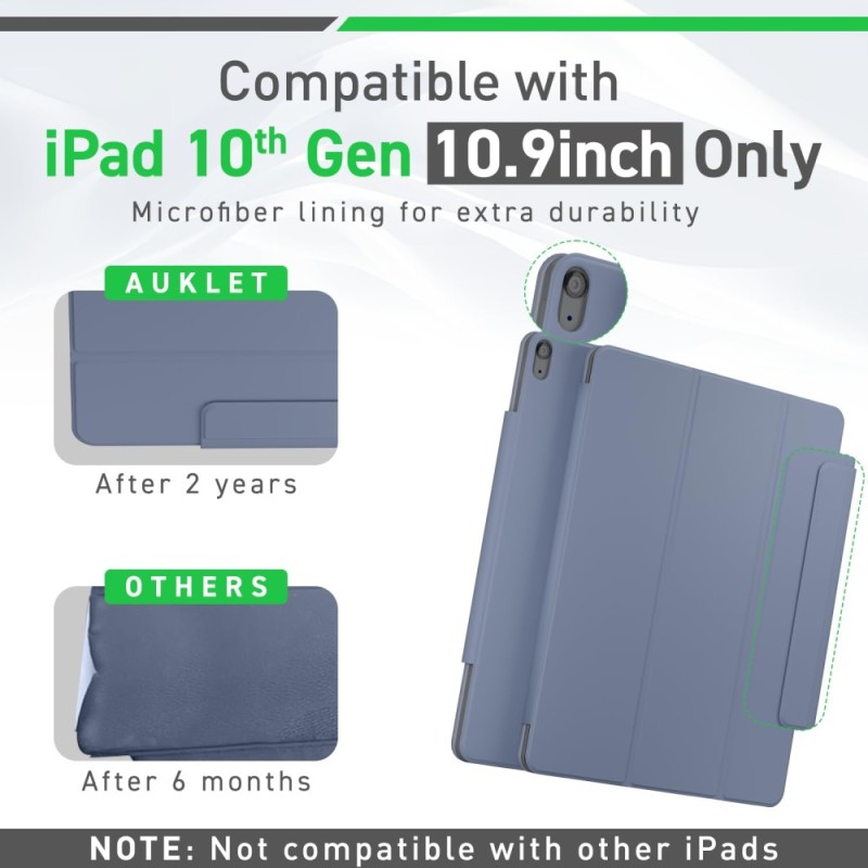 Auklet Smart Case M10.9 for iPad 10th Gen 10.9" Trifold Denim