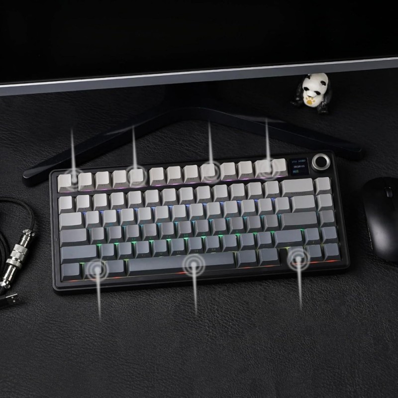 AULA F75 Mechanical Gaming Keyboard 75% Layout RGB Gradient Gray