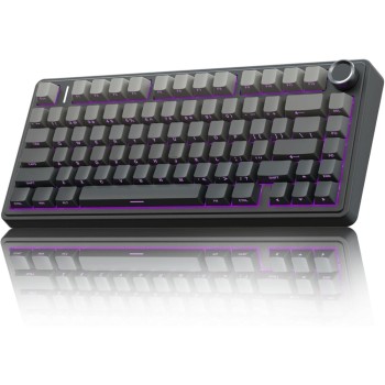 AULA Mechanical Gaming Keyboard F75 Wireless RGB Backlit 75% Layout Side-Engraved Keycaps Gradient-Gray