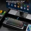 AULA Mechanical Gaming Keyboard F75 Wireless RGB Backlit 75% Layout Side-Engraved Keycaps Gradient-Gray