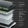 AULA Mechanical Gaming Keyboard F75 Wireless RGB Backlit 75% Layout Side-Engraved Keycaps Gradient-Gray