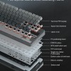 AULA Mechanical Keyboard F87 Tri-Mode BT5.0/2.4GHz/USB-C Gradient Gray
