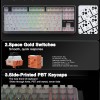 AULA Mechanical Keyboard F87 Tri-Mode BT5.0/2.4GHz/USB-C Gradient Gray