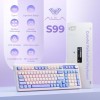 AULA S99 Silicon Membrane Keyboard 3 in 1 Bluetooth/USB-C Purple