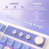 AULA S99 Silicon Membrane Keyboard 3 in 1 Bluetooth/USB-C Purple
